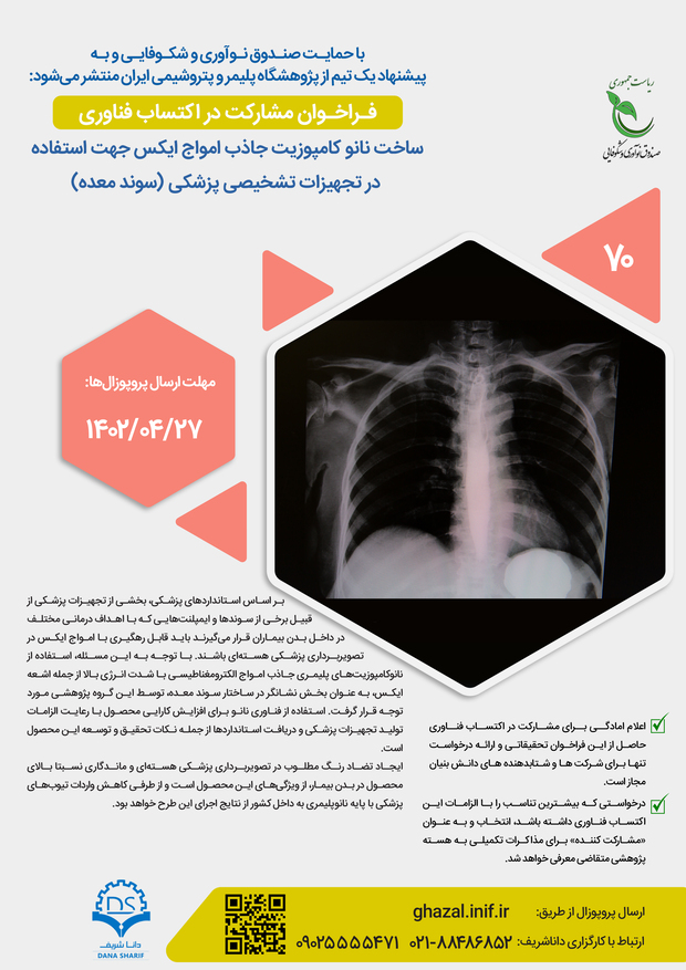 ساخت نانوکامپوزیت جاذب امواج ایکس جهت استفاده در تجهیزات تشخیصی پزشکی (سوند معده)